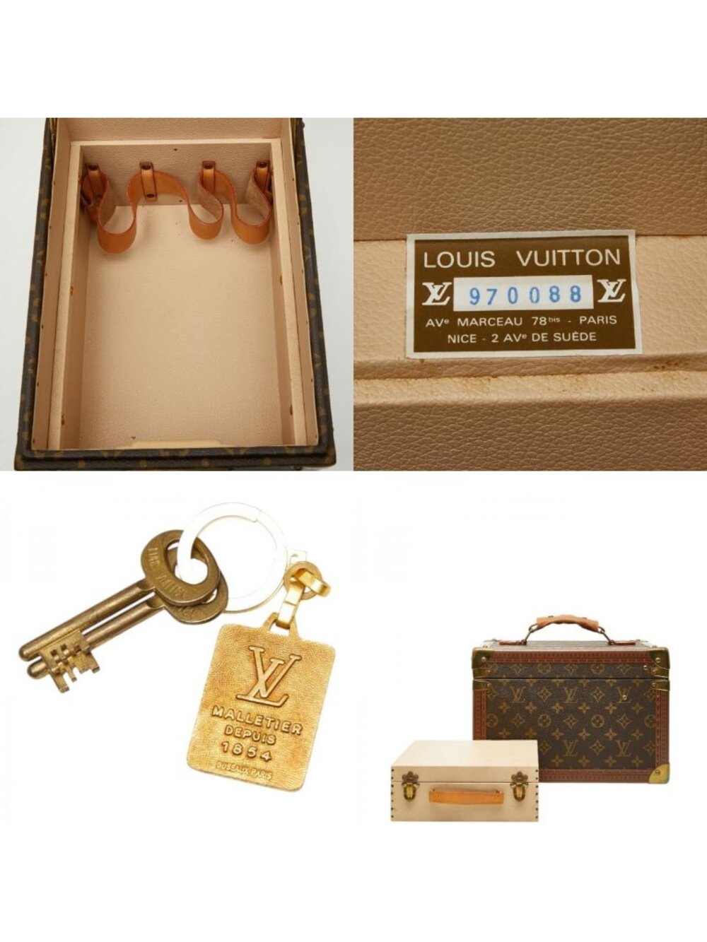 Louis Vuitton Monogram Boite Flacon Handbag Vanity Makeup Case Cosmetic Box - Picture 10 of 10